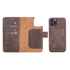 Funda tipo billetera de cuero con bloqueo RFID Florence para iPhone 12 Pro