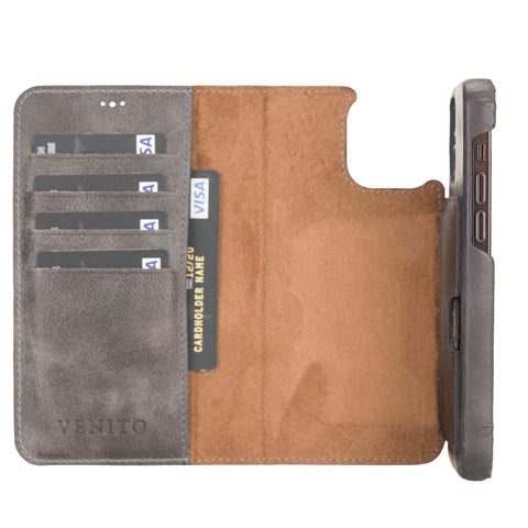 Funda tipo billetera de cuero con bloqueo RFID Florence para iPhone 12 Pro