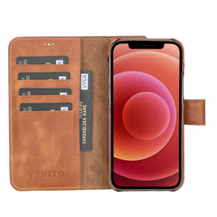 Funda tipo billetera de cuero con bloqueo RFID Florence para iPhone 12 Pro