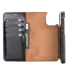 Funda tipo billetera de cuero con bloqueo RFID Florence para iPhone 12 Pro