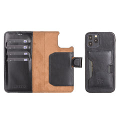 Funda tipo billetera de cuero con bloqueo RFID Florence para iPhone 12 Pro