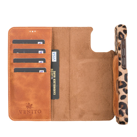 Funda tipo billetera de cuero con bloqueo RFID Florence para iPhone 12 Pro