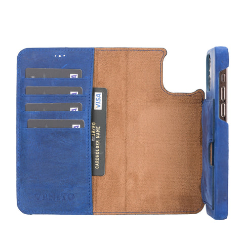Funda tipo billetera de cuero con bloqueo RFID Florence para iPhone 12 Pro