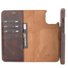 Funda tipo billetera de cuero con bloqueo RFID Florence para iPhone 12 Pro Max