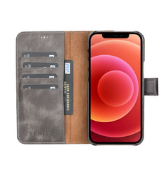 Funda tipo billetera de cuero con bloqueo RFID Florence para iPhone 12 Pro Max