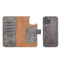Funda tipo billetera de cuero con bloqueo RFID Florence para iPhone 12 Pro Max