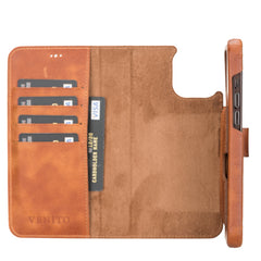 Funda tipo billetera de cuero con bloqueo RFID Florence para iPhone 12 Pro Max
