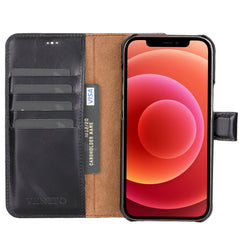 Funda tipo billetera de cuero con bloqueo RFID Florence para iPhone 12 Pro Max
