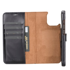 Funda tipo billetera de cuero con bloqueo RFID Florence para iPhone 12 Pro Max