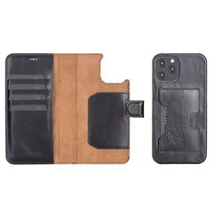 Funda tipo billetera de cuero con bloqueo RFID Florence para iPhone 12 Pro Max