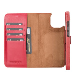 Funda tipo billetera de cuero con bloqueo RFID Florence para iPhone 12 Pro Max