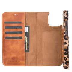 Funda tipo billetera de cuero con bloqueo RFID Florence para iPhone 12 Pro Max