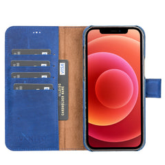 Funda tipo billetera de cuero con bloqueo RFID Florence para iPhone 12 Pro Max