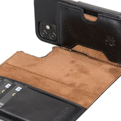 Funda tipo billetera de cuero con bloqueo RFID Florence para iPhone 12 Mini