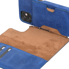 Funda tipo billetera de cuero con bloqueo RFID Florence para iPhone 12 Mini