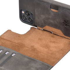 Funda tipo billetera de cuero con bloqueo RFID Florence para iPhone 12 Pro