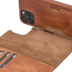 Funda tipo billetera de cuero con bloqueo RFID Florence para iPhone 12 Pro
