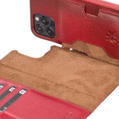 Funda tipo billetera de cuero con bloqueo RFID Florence para iPhone 12 Pro