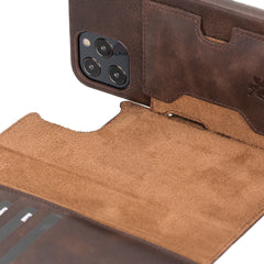Funda tipo billetera de cuero con bloqueo RFID Florence para iPhone 12 Pro Max