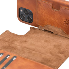 Funda tipo billetera de cuero con bloqueo RFID Florence para iPhone 12 Pro Max