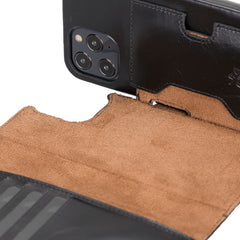 Funda tipo billetera de cuero con bloqueo RFID Florence para iPhone 12 Pro Max