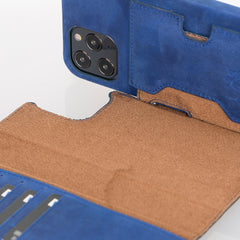 Funda tipo billetera de cuero con bloqueo RFID Florence para iPhone 12 Pro Max