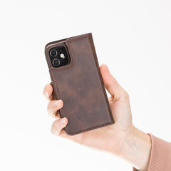 Funda tipo billetera de cuero con bloqueo RFID Florence para iPhone 12 Mini