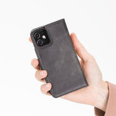 Funda tipo billetera de cuero con bloqueo RFID Florence para iPhone 12 Mini