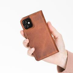 Funda tipo billetera de cuero con bloqueo RFID Florence para iPhone 12 Mini