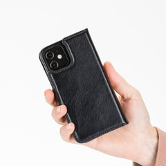 Funda tipo billetera de cuero con bloqueo RFID Florence para iPhone 12 Mini