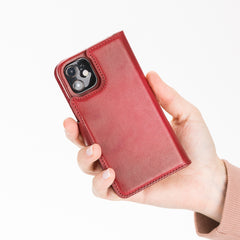 Funda tipo billetera de cuero con bloqueo RFID Florence para iPhone 12 Mini