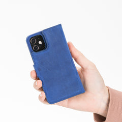 Funda tipo billetera de cuero con bloqueo RFID Florence para iPhone 12 Mini