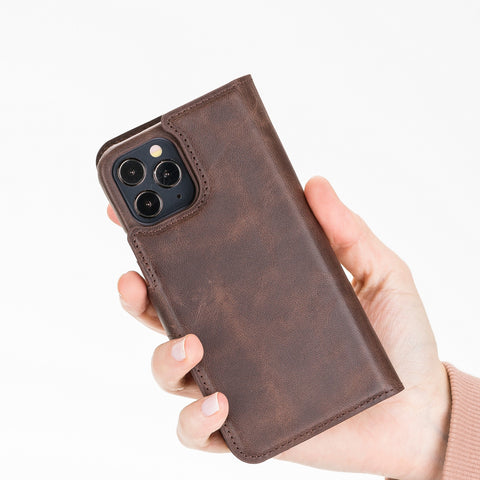 Funda tipo billetera de cuero con bloqueo RFID Florence para iPhone 12 Pro