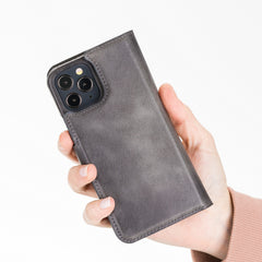 Funda tipo billetera de cuero con bloqueo RFID Florence para iPhone 12 Pro