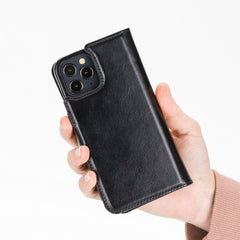 Funda tipo billetera de cuero con bloqueo RFID Florence para iPhone 12 Pro