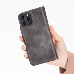Funda tipo billetera de cuero con bloqueo RFID Florence para iPhone 12 Pro Max