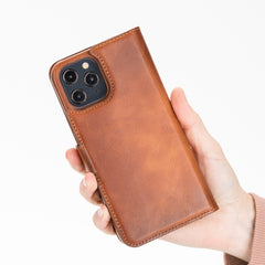 Funda tipo billetera de cuero con bloqueo RFID Florence para iPhone 12 Pro Max