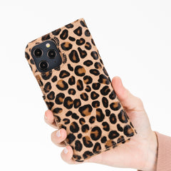Funda tipo billetera de cuero con bloqueo RFID Florence para iPhone 12 Pro Max