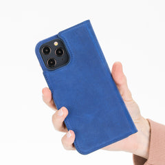 Funda tipo billetera de cuero con bloqueo RFID Florence para iPhone 12 Pro Max