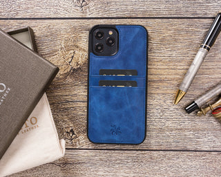 Funda tipo billetera de cuero Capri Snap On para iPhone 12 Pro Max