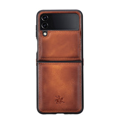 Funda de cuero Lucca Snap-On para Samsung Galaxy Z Flip 4 (6,7 pulgadas)