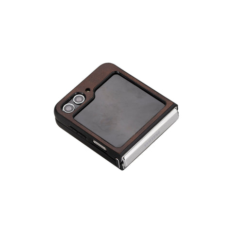 Funda de cuero Lucca Snap-On para Samsung Galaxy Z Flip 5 (6,7 pulgadas)