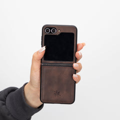 Lucca Snap-On Leather Case for Samsung Galaxy Z Flip 5 (6.7 inches)