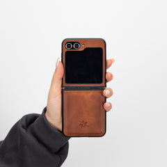 Lucca Snap-On Leather Case for Samsung Galaxy Z Flip 5 (6.7 inches)