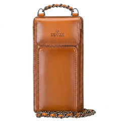 Bolso para teléfono Vittoria Universal Slim tipo bandolera de cuero 