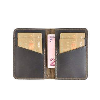 Enrico Genuine Leather Card Holder - Dark Orange
