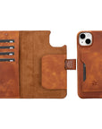 iphone 15 plus florence leather wallet phone case antique brown 04