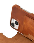 iphone 15 plus florence leather wallet phone case antique brown 08