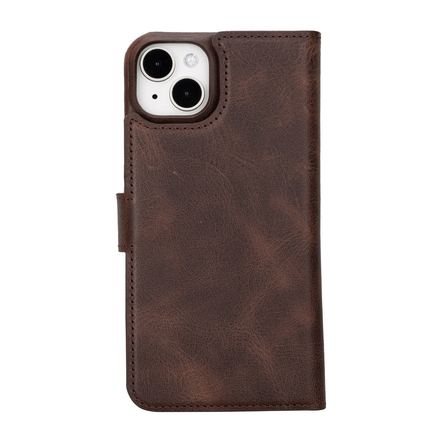 iphone 15 plus florence leather wallet phone case coffee brown 01