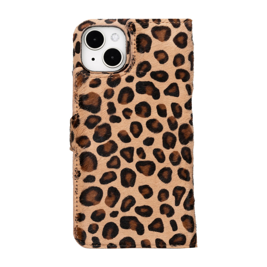 iphone 15 plus florence leather wallet phone case furry leopard 01